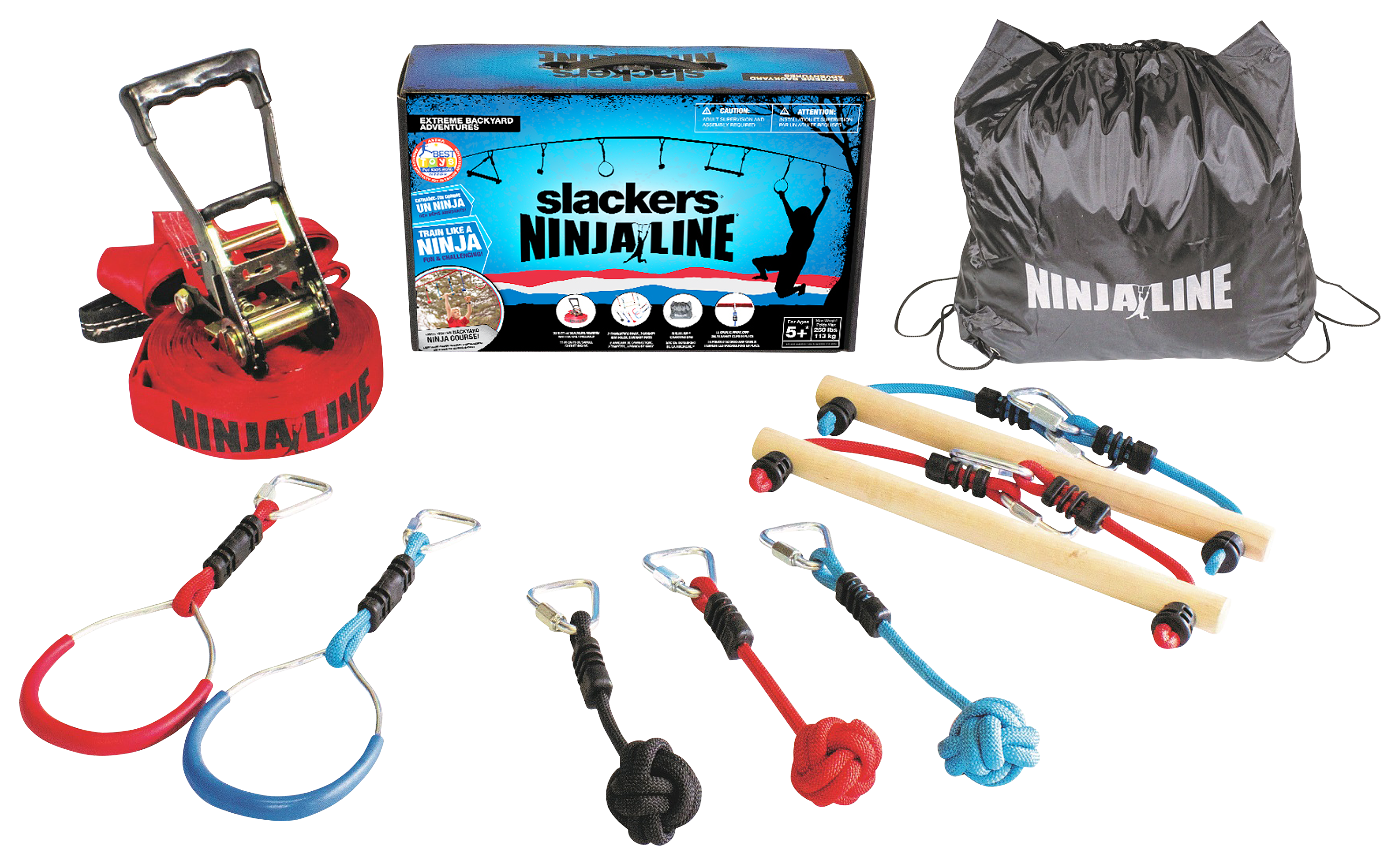 B4 ADVENTURE Slackers Ninjaline Backyard Outdoor Hanging Obstacle Intro ...